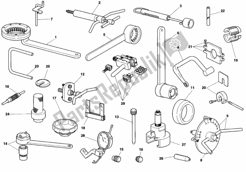 Tutte le parti per il Strumenti Di Servizio Di Officina del Ducati Supersport 900 SS USA 1997